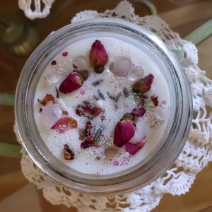 Sweet Rose Scented Handmade Organic Soy Wax Candle